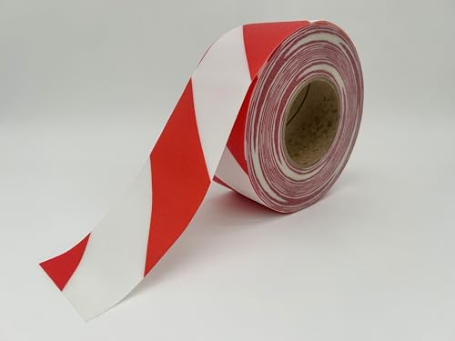 LeanStripe Aisle Striping 5S Floor Marking Tape (Red/White, 3" x100') - color: Red/White, size: 3"x100'