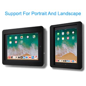 Anti-Theft Acrylic VESA Enclosure for Apple iPad mini 6/7 8.3" 2021 with Free Wall Mount Kit & 90-Degree Angle USB C Charge Cable (iPad mini 6 8.3", Black) - color: Black, size: iPad Mini 6 8.3"