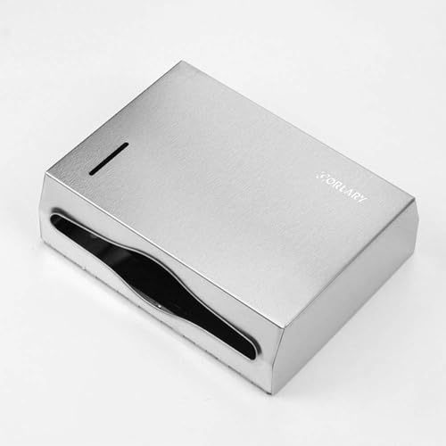 Gorlary Commercial Paper Towel Dispenser Wall Mount, Silver - color: Silver, size: 200 Sheets – Small