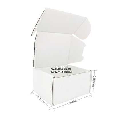 4x3x2 inch Small White Mailers Boxes Set of 10 - size: 4x3x2 inch