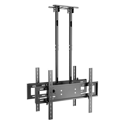 Ceiling TV Mount, 2 Screen Adjustable Hanging Double Suspension Bracket Fits Most 60-100 inch LCD LED OLED 4K TVs,Pole Ceiling Mount Supports up to 132lbs/Screen, Max VESA 900x600mm, T580-2