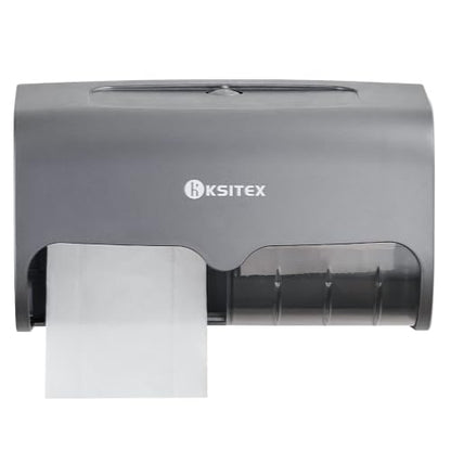 Double Toilet Paper Holder Wall Mount,Hold Two Rolls*4.5”,Gray - color: Gray