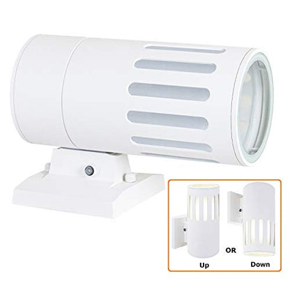 Dusk to Dawn Exterior Light Fixture, Waterproof Outdoor Lighting - color: Cylinder (White B - Dusk to Dawn )