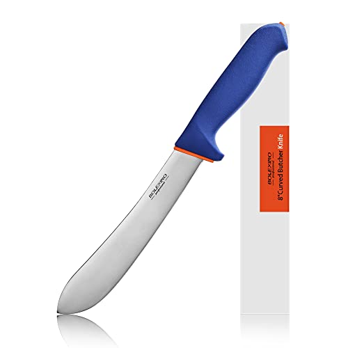 8" Commerical Butcher Knife W/SoftGrip, X50CrMoV15 Steel - style: Butcher Knife