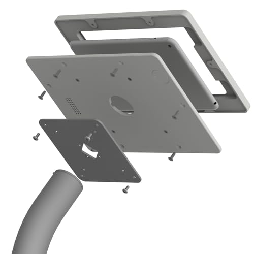 VidaMount Light Grey Enclosure and Floor Stand [Bundle] Compatible with iPad mini 4 & 5 - color: Light Grey, size: iPad Mini 4 & 5