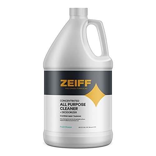 Zeiff Pro-Grade All-Purpose Cleaner & Deodorizer - Deep Cleaning & Odor Eliminating Formula For Professional & Home Surfaces - 1 Gallon Concentrate - Fresh Breeze - size: 128 Fl Oz (Pack of 1)