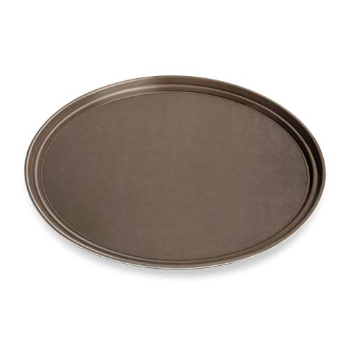 New Star Foodservice Non-Slip Serving Tray, 24 x 29 Inch Oval Brown - color: Brown, size: 24-Inch x 29-Inch x 0.7-Inch