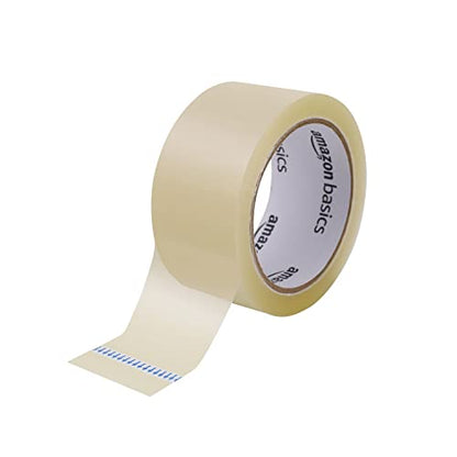 Amazon Basics Shipping Packing Tape for Moving and Sealing Boxes, Clear, 1.9 in x 60.3 yards, 1.8mil Thickness, 6 Rolls - size: 1.9 in x 60.3 yards, 1.8mil thickness