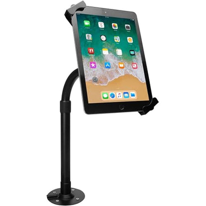Tabletop Pole Stand – CTA Height-Adjustable Security Elbow Mount with Lock and Key Security System for iPad 7th/8th/9th Gen. 10.2",Surface Pro 4,Surface Go 3 & Other 7-14" Tablets (PAD-HATUE) – Black - size: 7-14 Inch Tablets, style: Elbow + Tabletop