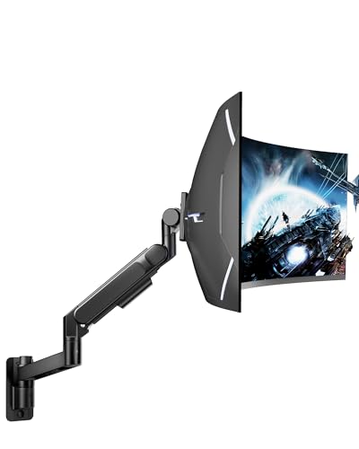 ARES WING Monitor Wall Mount for 24-57 Inch Ultrawide Screen, Black - color: Black, size: Single Monitor Arm