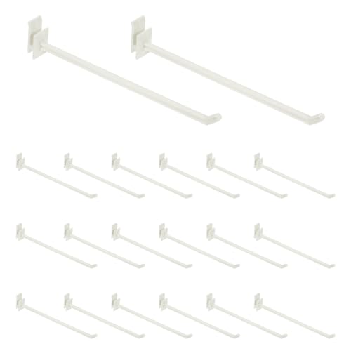 uxcell 20pcs Slat Wall Panel Hooks 7" Plastic Slat Wall Accessories Hooks - size: 7 Inch