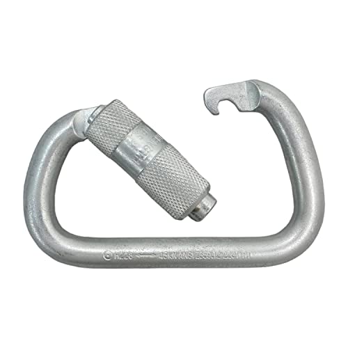 AFP Demon 6 FT Single Leg Self-Retracting Lifeline Web Lanyard Retractable, 1.97-inch Gate Opening Steel Locking Rebar Hook, Yoyo, Shock Absorber | Tower Fall Protection OSHA & ANSI Rated SRL - color: Single 1.97-inch Gate Steel Rebar