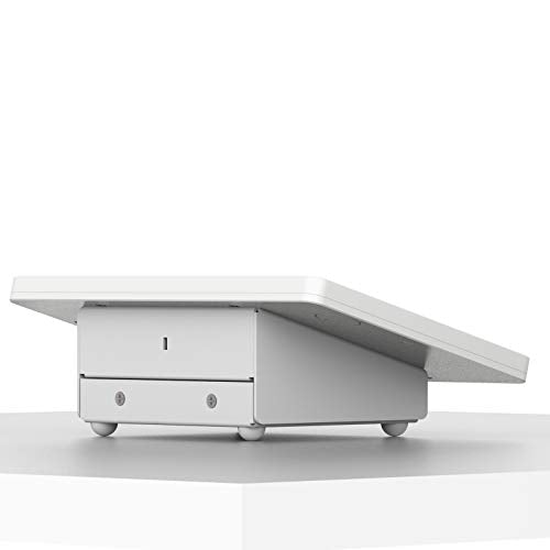 VidaMount White Enclosure and Fixed Tilted 15° Desk/Surface Mount [Bundle] Compatible with iPad mini 4 & 5 - color: White, size: iPad Mini 4 & 5