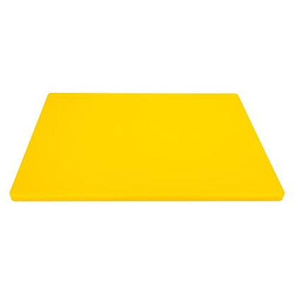 Thirteen Chefs Large 18 x 12 Yellow Cutting Board - Professional 1/2 Inch Thick HDPE for Poultry and Chicken - Food Service and Restaurant Certified - color: Yellow, size: 18"L x 12"W