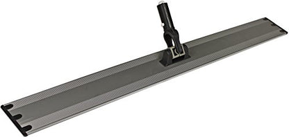 CleanAide Flat Mop Plate Frame for Microfiber Pads, Commercial-Grade Aluminum with 360° Swivel, Hook and Loop Fastening, Lightweight and Durable, Gray, Frame Only, 24 Inches - size: 24