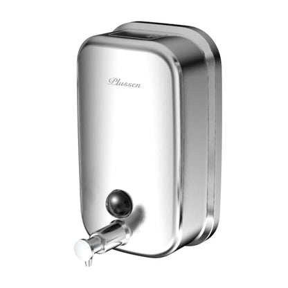 Commercial Soap Dispenser Wall Mount 304 Stainless Steel, Manual Liquid Hand Soap Dispenser for Bathroom Restroom Restaurant Hotel Office, Anti-Leak Pump - size: 500ml(17oz)