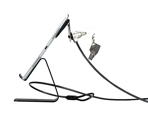 CTA Digital Tablet Security Kiosk Kit with Display Stand and Locking Cable - TAA Compliance - style: Rectangle base