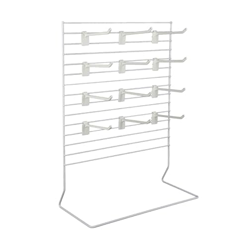 SSWBasics 12-Peg White Wire Countertop Rack - 12 in W x 15 in H - size: 12 Peg