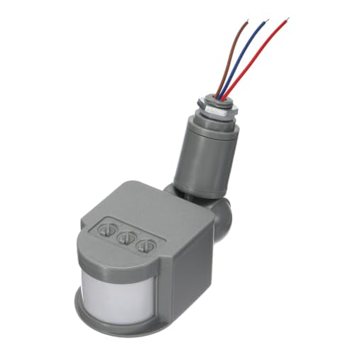 Outdoor Motion Sensor, Infrared PIR Motion Detector - Grey - color: Grey, size: 0.6" Hole