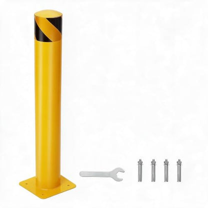 36 in Safety Bollard 1 Pack, Heavy Duty Steel Traffic Barrier Post - size: 36 Inch - 1 Pack