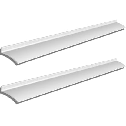 Hicarer 2 Pcs 40 Inch Door Drip Cap Aluminum Rain Guard, Silver - color: Silver, size: 40 Inch
