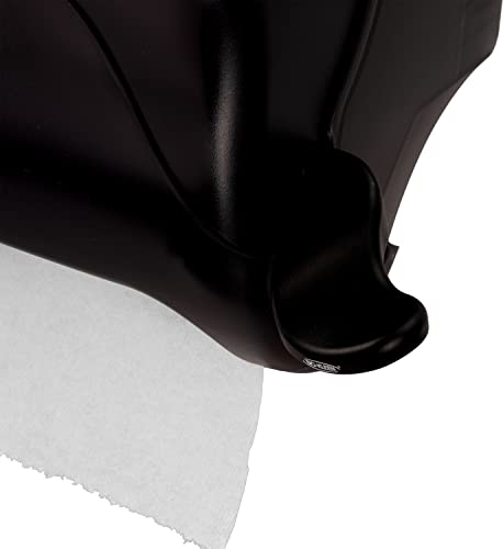 San Jamar Element Paper Towel Dispenser, Manual Lever Roll Storage Solution for Bathroom and Kitchen, 12.75" x 12.5" x 8.5", 1 Count, Black Pearl