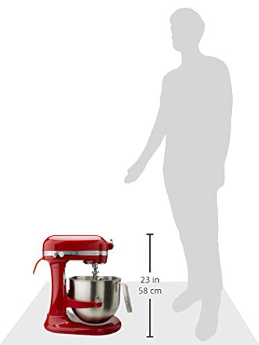 KitchenAid NSF Certified Commercial Series 8-Qt Bowl Lift Stand Mixer - KSM8990 - color: Empire Red, style: No Bowl Guard