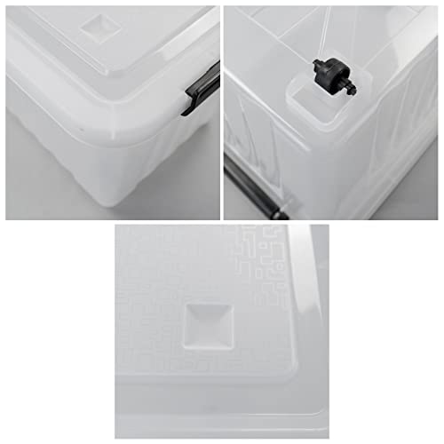 4-Pack 30L Plastic Storage Bin with Lid, Stackable Containers Box - size: 30 L