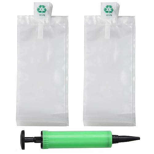 Miupoo Packaging Air Bags,Clear Plastic Inflatable Air Packaging Protector Bag with Free Pump Cushion,Air Inflatable Cushion Blocking Packaging Bag,4x8 Inches,100 Pieces - size: 4x8×100 Inches