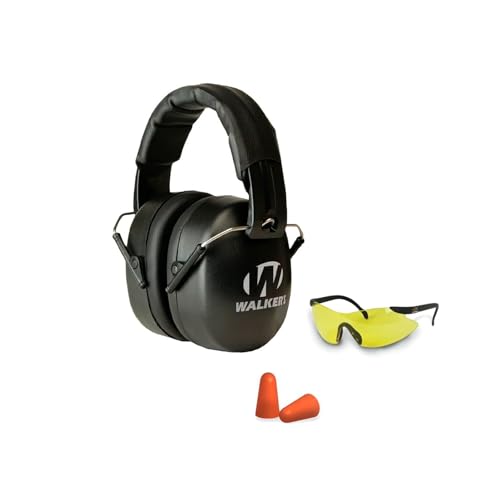 WALKER'S EXT Range Shooting Folding Muff - Compact 30dB NRR Noise-Blocking Hunting Gun Range Shooting Hearing Protection - color: Multi
