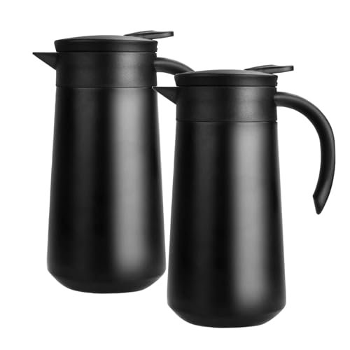 GearRoot 28oz Small Coffee Carafe Insulated Coffee Pot, 2 Pack Black - color: Black, Black
