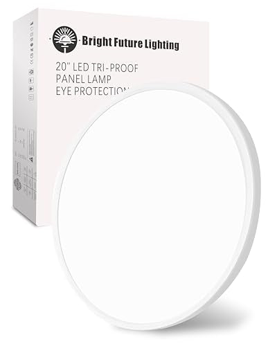 1Pack 20 Inch Large LED Flush Mount Ceiling Light, 40W,4350LM, 3000K/4000K/6000K CCT Selectable,White Round Flat Panel Light Low Profile Ceiling Light Fitures for Hallway, Kitchen, Bedroom, Office - color: White, size: Wall Switch Control-20Inch-1Pack