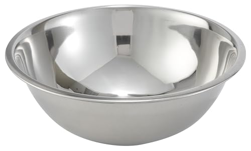 Winco 8 qt Stainless Steel Mixing Bowl - size: 8 Quart, style: Economy