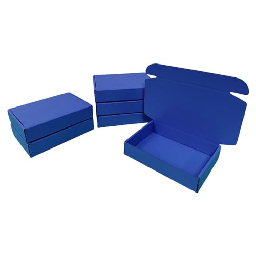 100 Pack 4.1x3x1.2 in Industrial Blue Mini Shipping Boxes - color: Industrial Blue, size: 4.1x3x1.2 in