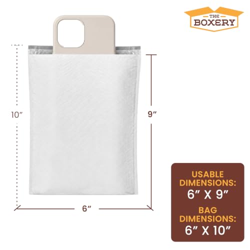 The Boxery 6x10" #0 Poly Bubble Mailers 250 Pack, Padded Envelopes, Self Seal, Waterproof Shipping Bags for Shipping & Packaging - size: #0 6x10'' (250)