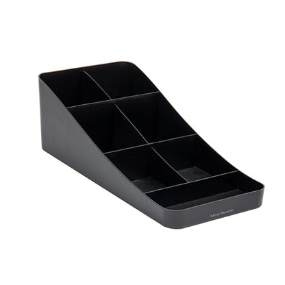 Mind Reader Cup and Condiment Station, Countertop Organizer, Coffee Bar, Kitchen, Stirrers, 7.25"L x 15.5"W x 5.25"H, Black - color: Black, size: 1-Pack