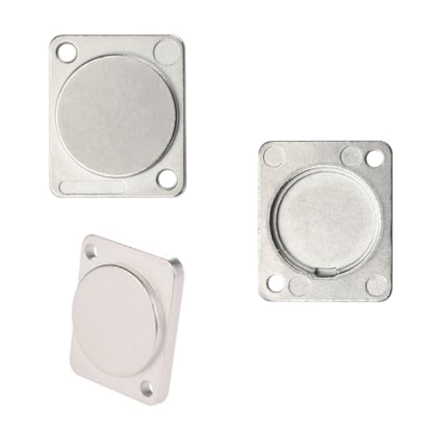 PENGLIN 10PCS Panel-Mount Blank Plate, Zinc Alloy Rack Mount Plate - color: Silver, size: Two holes(10PCS)