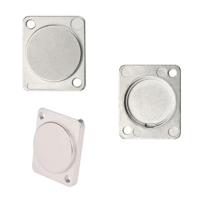 PENGLIN 10PCS Panel-Mount Blank Plate, Zinc Alloy Rack Mount Plate - color: Silver, size: Two holes(10PCS)