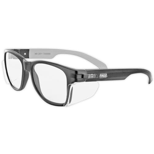 MAGID Gemstone Y50 Performance Anti-Fog Safety Glasses with Side Shields - color: Clear Lens | Black Frame, size: 6 Pairs