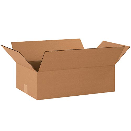 BOX USA Shipping Boxes Flat 20"L x 12"W x 6"H 25-Pack - Corrugated Cardboard Box for Moving, Mailing, Packing, Packaging and Storage