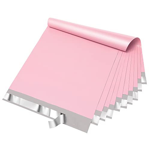 Fuxury Poly Mailers 14.5x19 Inch 50pc Shipping Bags for Small Business Pink - color: Light Pink, size: 14.5x19" 50pcs