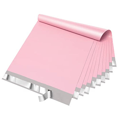 Fuxury Poly Mailers 14.5x19 Inch 50pc Shipping Bags for Small Business Pink - color: Light Pink, size: 14.5x19" 50pcs