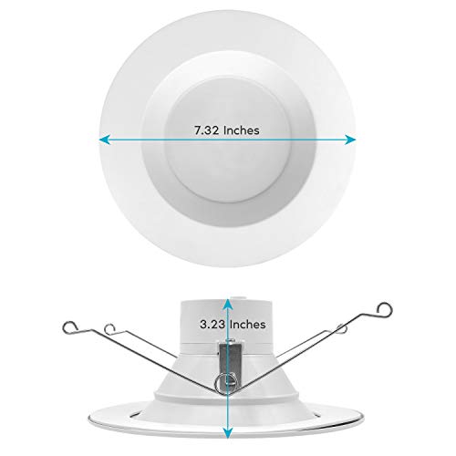 LUXRITE 5/6 Inch LED Recessed Retrofit Downlight, 14W=90W, 1100LM (12 Pack) - size: 12 Count (Pack of 1)