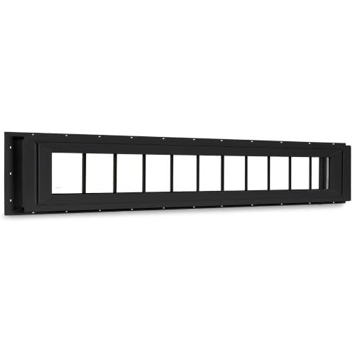 12" x 72" Vinyl Transom Window, Black - color: Black, size: 12" x 72"