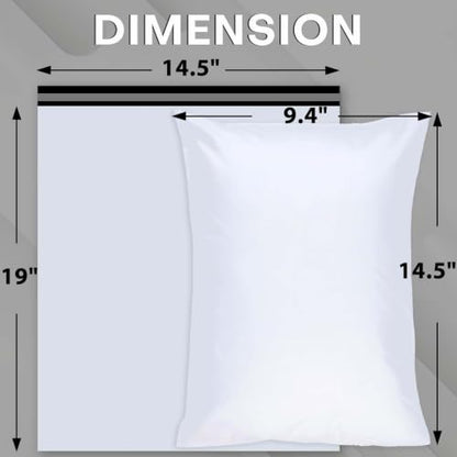 Poly Mailers 14.5x19 In 100 Pack Self Seal Shipping Envelope Bags White - color: White