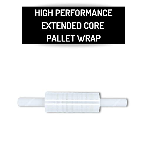 PSBM Stretch Wrap with Handles, 4 Rolls 20 Inch x 1000 Feet 55 Gauge Heavy Duty Plastic Wrap Industrial Strength Shrink Film for Moving, Packing & Shipping - size: 4 Rolls, style: 55 Gauge