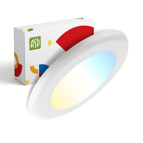 ASD 1 Pack LED Disk Lights 4 Inch, 5CCT Flush Mount Ceiling Light Fixture - color: White, size: 1 Pack