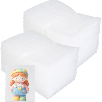 100PCS 6x8" Clear Bubble Pouches Wrap,Double Wall Cushioned Wrap,Shockproof - size: 6X8''-100PCS