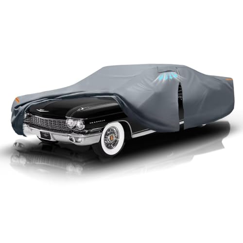 Waterproof DeVille(1994-1999) Car Cover with Breathable Vents, [2026 Upgrade] Premium Covers with Cotton Liner and Zipper Door, Sun Rain Snow Dust Uv Protection. - size: Custom fit Cadillac DeVille