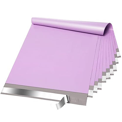 Fuxury Poly Mailers 14.5x19'' 50 Pcs, Waterproof Shipping Bags for Clothing - color: Light Purple, size: 14.5x19" 50pcs